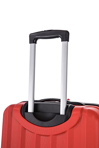 Rockland Santa Monica Hardside Spinner Wheel Luggage, RED, 19", 24", 28"