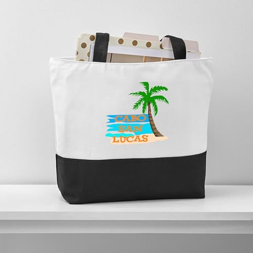 CafePress Cabo San Lucas Canvas Tote Top Zipper Closure