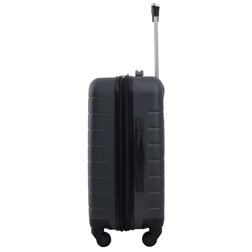 Wrangler Smart Spinner Hardside Luggage, 2 Piece Set, Dark Shadow