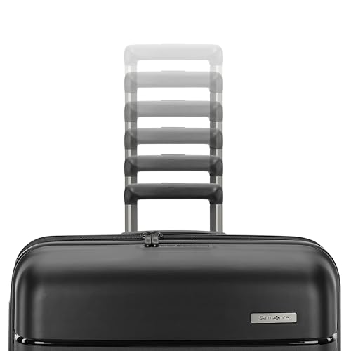 Samsonite Elevation Plus - Carry-On Hardside Luggage - Scratch Resistant Polypropylene Shell, RightHeight™ Adjustable Handle, Integrated AirTag Holder, TSA Lock, WetPak™ Compartment - Triple Black