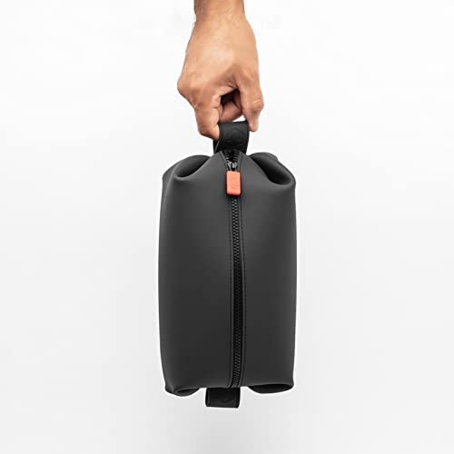 TOOLETRIES The Koby Dopp Kit, Premium Silicone Toiletry Bag for Men, Compact Leak-Resistant Travel Organizer with Heavy-Duty Zipper, Easy-to-Clean Grooming Bag – Original 10” x 6” x 6”, Charcoal