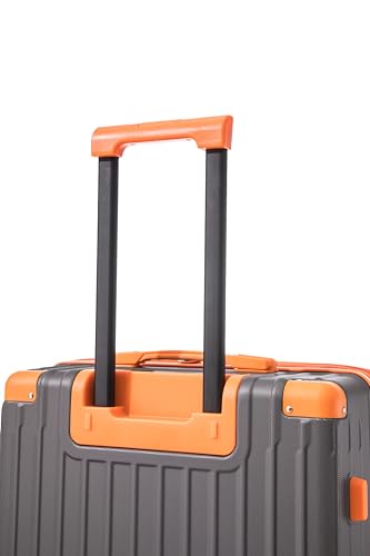 Rockland Napa Valley 2 Piece Luggage Set, 20" Carry-on with Spinner Wheels and a 14" Polyester Tote Bag, (20"/14" Tote), Charcoal