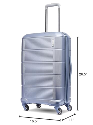 American Tourister Stratum 2.0 Expandable Hardside Luggage with Spinner Wheels, 24" SPINNER, Slate Blue