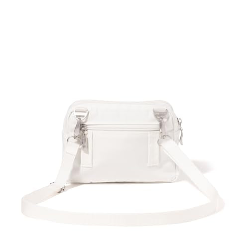 Baggallini Triple Zip Small Crossbody Bag for Women - 8x6 inch Convertible Fanny Pack Belt Bag - Lightweight Water-resistant