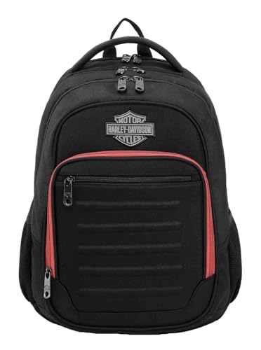Harley-Davidson Metal Bar & Shield Cruiser Rugged Backpack, Polyester Black