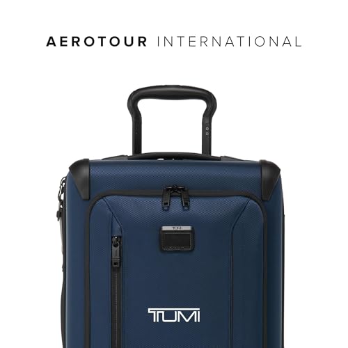 TUMI - Aerotour 4 Wheel Expandable Luggage - Men's and Women's Lightweight Business and Leisure Travel Suitcase - 21.75" Expandable Carry-On, Navy