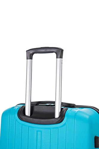 Rockland Malibu Hardside Spinner Wheel Luggage, Turquoise, 19", 24", 28"