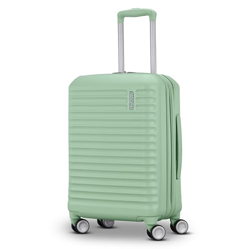 American Tourister Stratum 3.0 Carry-On Spinner, Airline Approved, Durable Hardside Luggage, Expands 1.5", RightHeight™ Adjustable Handle, Surreal Green