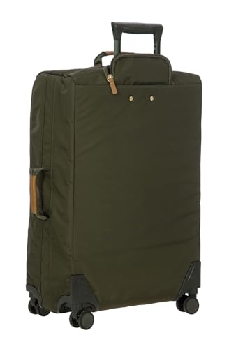 Bric's X-Bag Large Spinner with Frame, Water-Resistant 360° Wheeled Checked Luggage with Ergonomic Handle and Organized Interior – 27 Inch, Olive