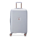 DELSEY PARIS Cruise 3.0 Hardside Expandable Luggage with Spinner Wheels, Platinum, Checked-Medium 24 Inch