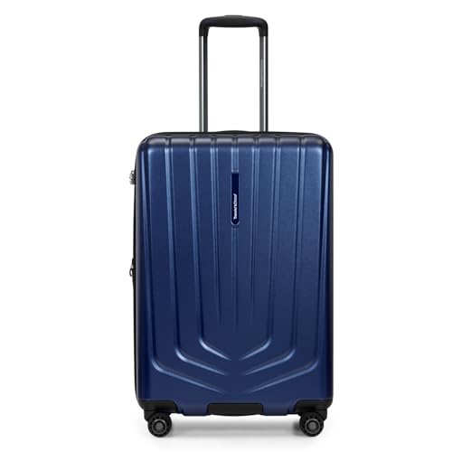Traveler's Choice Lethbridge Hardside Expandable Spinner Luggage with TSA Lock, Navy, 26" Medium