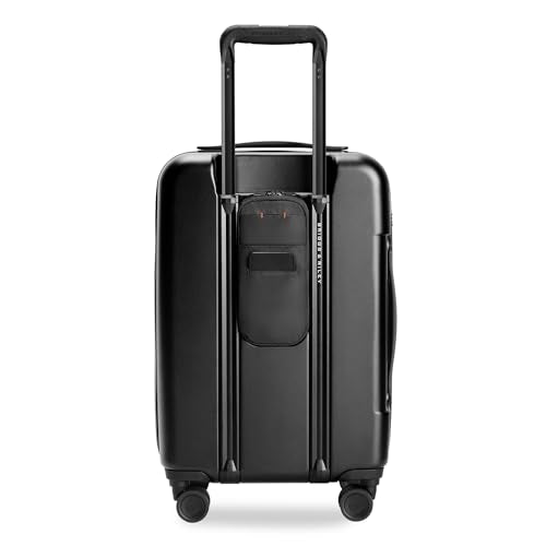 Briggs & Riley Essential 22" Carry On Expandable Spinner - Luggage for Travel, Suitcases with Wheels, Hardside Rolling Bag for Men & Women, Self-Repairing Zipper - Sympatico Collection, Black