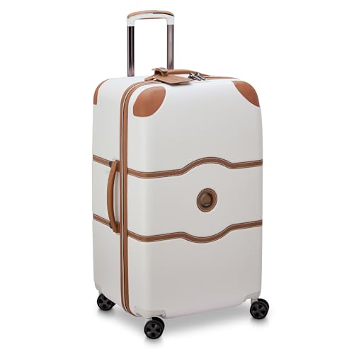 DELSEY PARIS Chatelet Air 2.0 - Hardside Checked Luggage Trunk 26 Inch - TSA Lock - 360° Spinner Wheels - Polycarbonate Travel Suitecase - Angora
