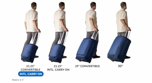 Eagle Creek Expanse 2-Wheel 21.25" Convertible International Carry-On Luggage – Backpack Straps – Durable, Water-Resistant, Lightweight – Travel-Ready Suitcase – Pilot Blue