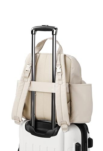 Skip Hop Diaper Bag Backpack with Portable Changing Pad Adjustable Pocket for 30 oz. Tumblers 9 Total Pockets Insulated Packing Cubes Luggage Sleeve & Stroller Straps Fits a 14” Laptop Forma Next Oat