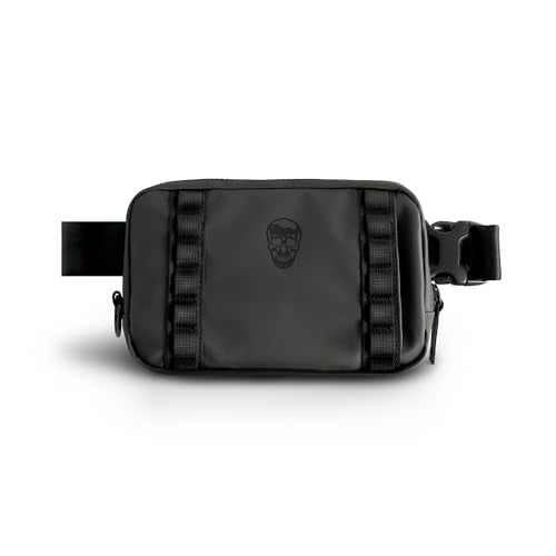 Gymreapers Travel Small Crossbody Bags for Men & Women with Hidden Pocket - Waterproof Crosssbody Fanny Pack for Men with Adjustable Shoulder Sling Belt for Traveling, Running & Hiking (Gunmetal)