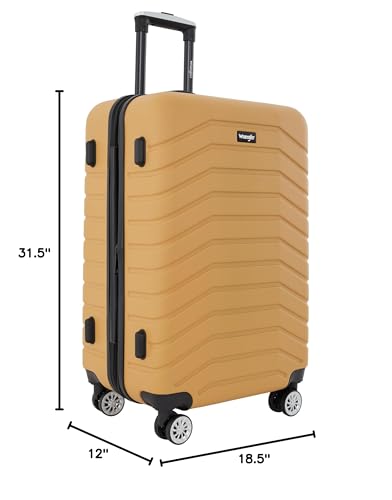 Wrangler Tahoe 3 Piece Spinner Luggage Set, Amber Gold