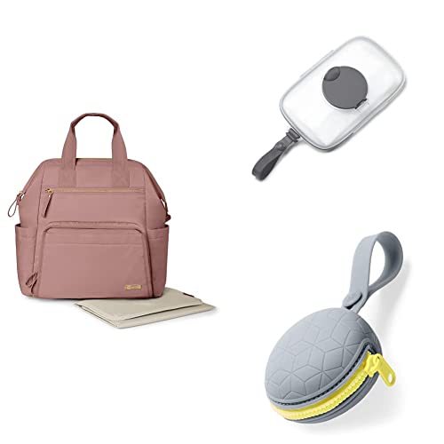 Skip Hop Baby Diaper Bag and Travel Essentials Gift Set with Diaper Bag, Wipes Case, and Pacifier Pocket, Mainframe