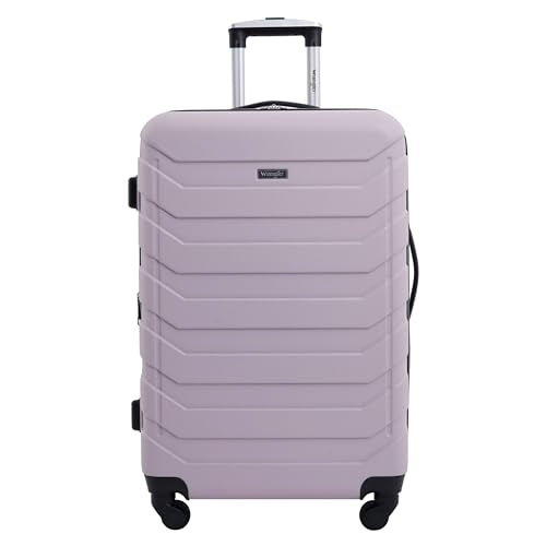 Wrangler 4 Piece Miami Luggage and Packing Cubes Set, Burnished Lilac