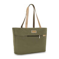 Briggs & Riley Traveler Tote Bag for Women & Men - Nylon Tote Bag for Weekend Travel & Work, Carry On Handbag, Smooth Zipper Closure, Leather Touchpoint - Baseline Collection, Olive