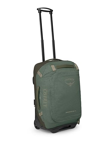 Osprey Transporter 40L Wheeled Travel Duffel Bag - Lightweight Carry On Rolling Suitcase for Men and Women, Pine Leaf
