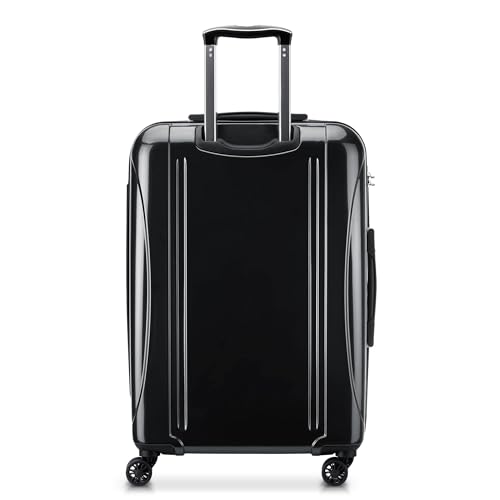 DELSEY PARIS Helium Aero Hardside Expandable Luggage with Spinner Wheels, Black, Checked-Medium 24 Inch