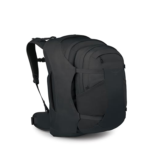 Osprey Farpoint 55L Men's Travel Backpack - Carry On Bag with Personal Item Sized Detachable Daypack, Black