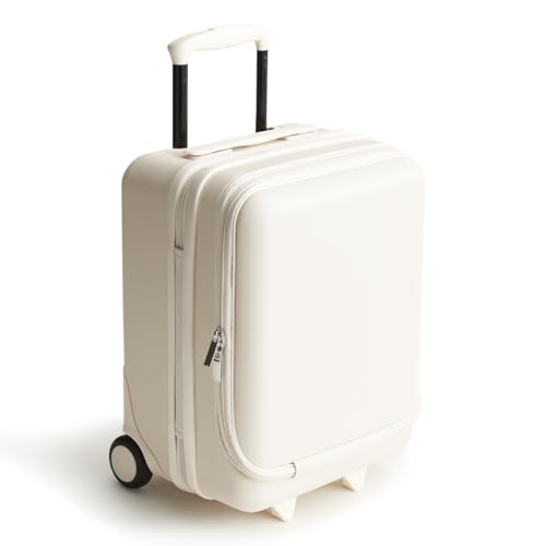 Vera Bradley Women's Hardside Luggage 17 Inch Adair Underseat Roller, Cottage Cream, One Size