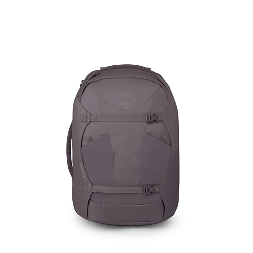 Osprey Fairview 40L Women's Travel Backpack - Carry On Bag with Laptop Sleeve and Toiletry Pocket, Graphite Purple