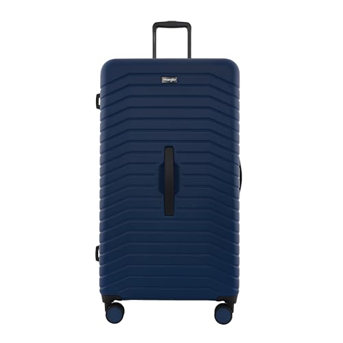 Wrangler Trunk Spinner Suitcase Set, Poseidon Blue, 2 Luggage & 2 Packing Cubes