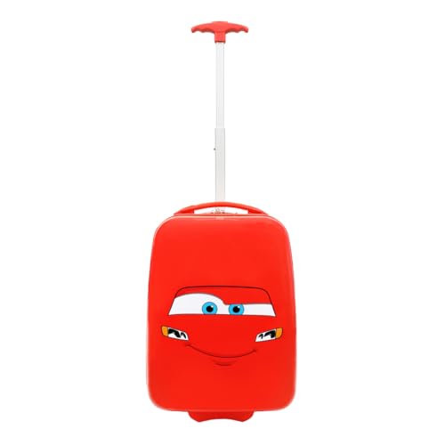 Bioworld Cars Lightning McQueen Big Face 16.5" Toddler Two-Wheel Carry On Luggage