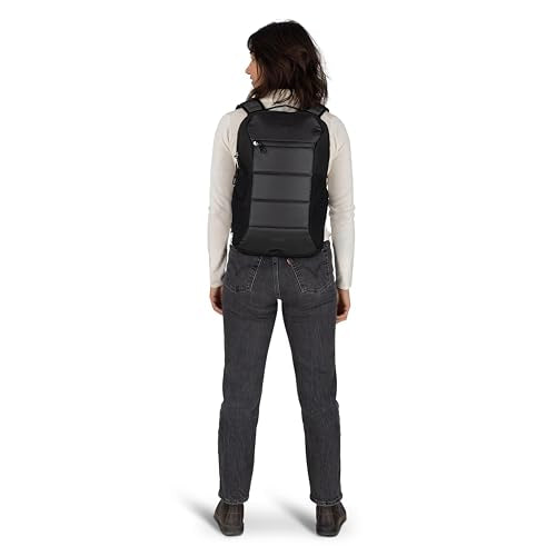 Osprey Ozone Slim Pack - Lightweight Laptop Backpack with AirScape Suspension, Water Bottle Pockets & Slim Travel Design - Fits Most 16" Laptops - Personal Item or Carry-On Compatible, Black | Osprey Backpacks
