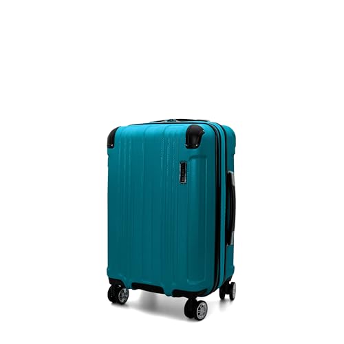 Gabbiano Bravo Expandable Hardside Suitcases with Spinner Wheels, Rolling Travel Bag Bundle, Lightweight ABS Hardshell, 3-Piece Hardside Luggage Set (Green, Carry-On 21")
