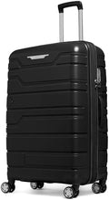 Gabbiano Unbreakable Hardshell PP Luggage Set Extra Large with 8 Wheels Thick Shell Multi Layer PP (Black, Large Checked 30 Inch)