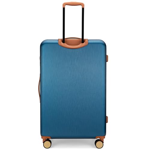 Badgley Mischka Grace 3 Piece Polycarbonate-ABS Expandable Retro Luggage Set (Navy)
