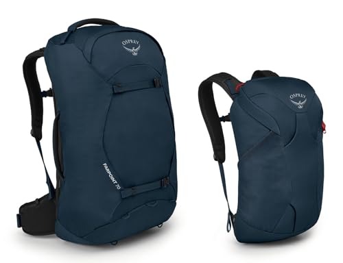 Osprey Farpoint 70L Men's Travel Backpack, Muted Space Blue