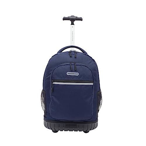 Travelers Club 18" Rolling Backpack with Shoulder Straps, Navy Blue