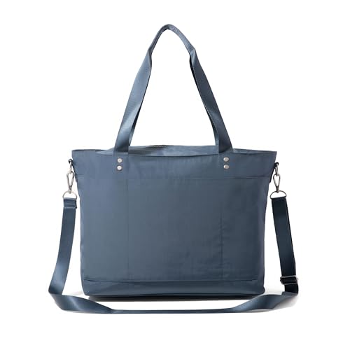 Baggallini Carryall Laptop Tote - Medium 12x19 Inch Travel Crossbody Shoulder Bag