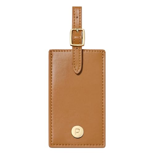 Paravel Luggage Tag | Made with Recycled Vegan Leather | Premium Leather Luggage Tag | Atlas Tan