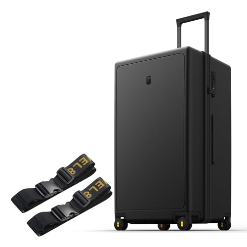 LEVEL8 Luminous 28 Inch Trunk Luggage with Luggage Straps