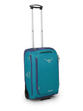 Osprey Daylite 40L Wheeled Carry On Collapsible Travel Duffel Bag, Lightweight Rolling Suitcase, Blue Spikemoss/Alkaline