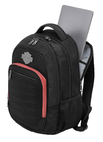 Harley-Davidson Metal Bar & Shield Cruiser Rugged Backpack, Polyester Black