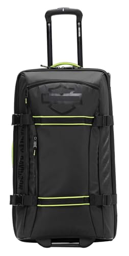 Harley-Davidson 25" Nomad Wheeling Duffel Bag w/Shark Wheels - Black/Lime (25")