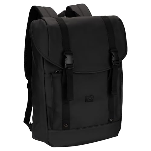 LONDON FOG Supply Company Unisex Adult 17" Laptop Front Flap Buckle Strap Travel Backpack