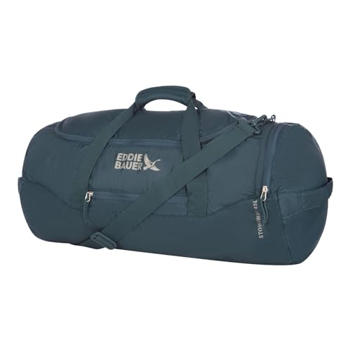 Eddie Bauer Stowaway Packable Duffel Bag | Travel | Foldable | Lightweight | Durable | Ripstop Polyester, 45L, Marine