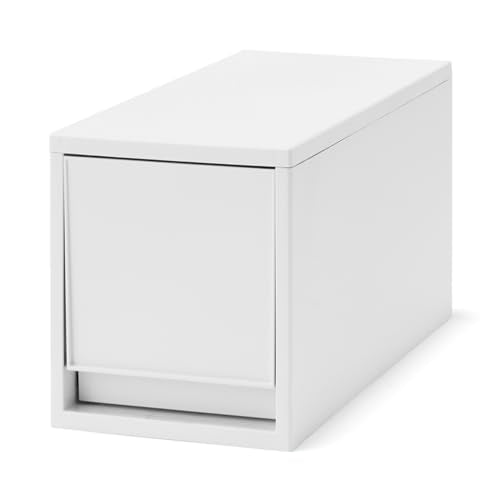 無印良品 MUJI 84425035 Recycled Polypropylene Storage Stocker, Extra Medium, White Gray