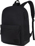 SUPACOOL Casual Laptop Backpack for Men and Women, Work backpack, Black Backpacks, College School Backpack for Boys and Girls, Lightweight Travel Back Pack(Black)