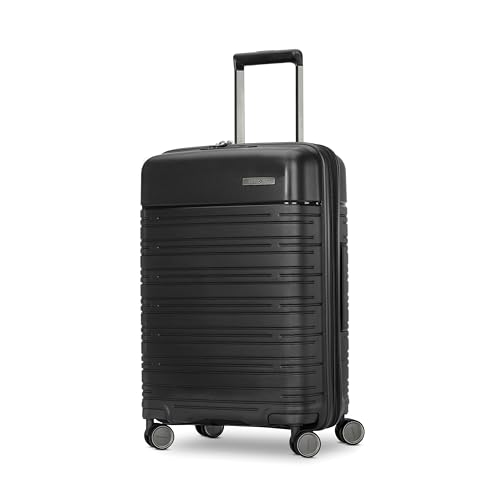 Samsonite Elevation Plus - Carry-On Hardside Luggage - Scratch Resistant Polypropylene Shell, RightHeight™ Adjustable Handle, Integrated AirTag Holder, TSA Lock, WetPak™ Compartment - Triple Black
