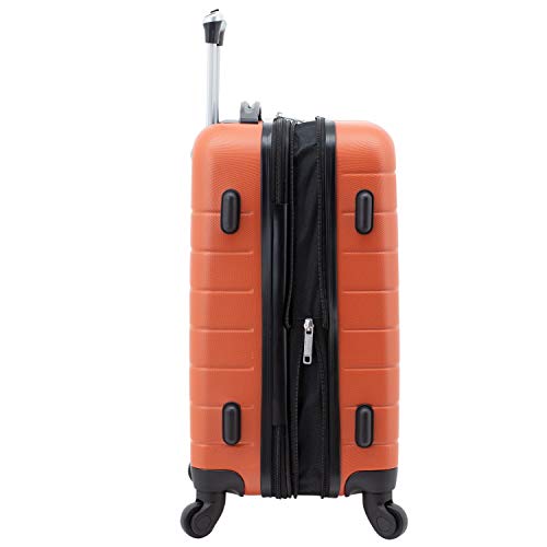 Wrangler Smart Spinner Hardside Luggage, 3 Piece Set, Burnt Orange