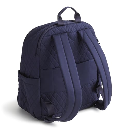 Vera Bradley Women's Premium Cotton Bancroft Backpack, Peacoat, One Size